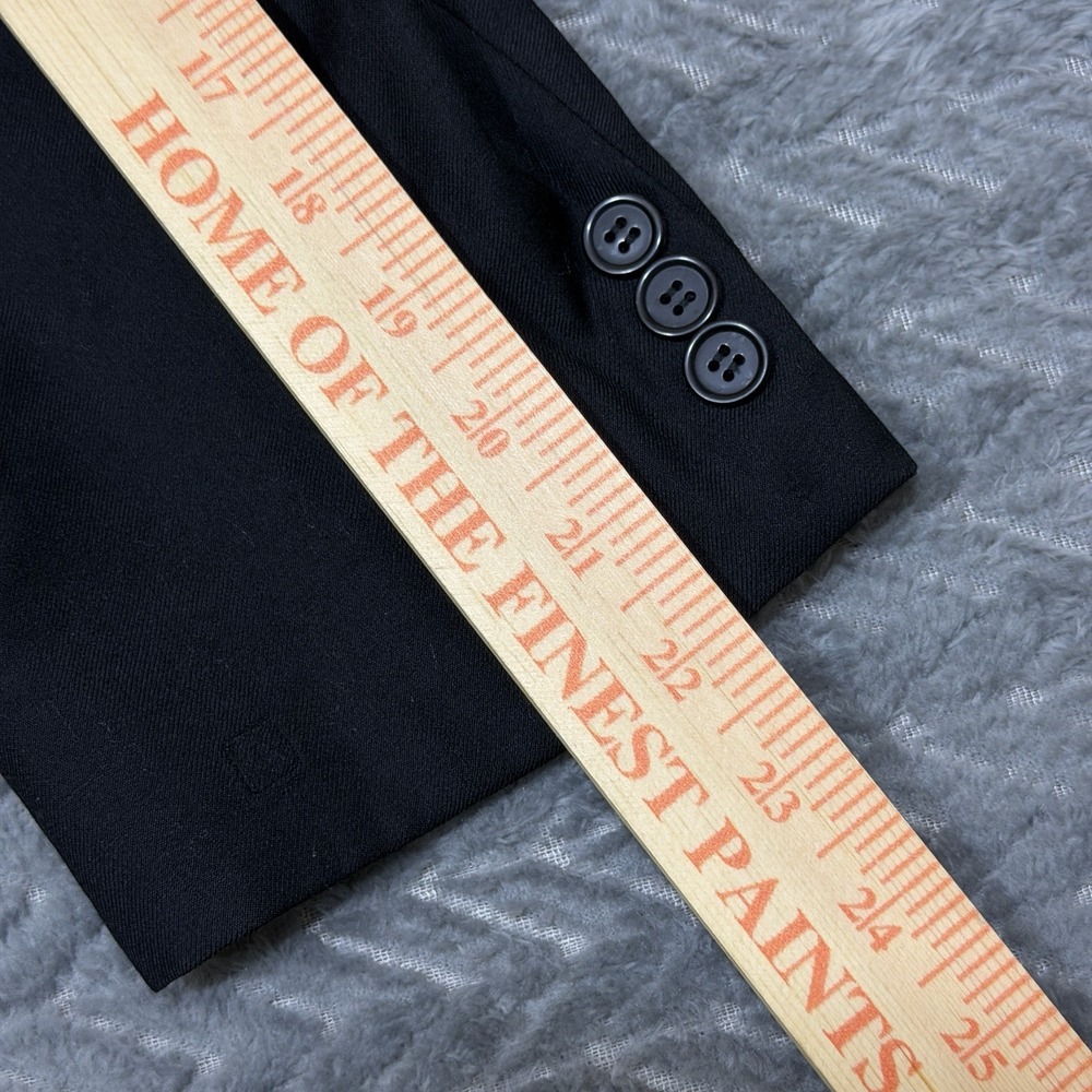 Mantoni 44R Black Super 140s Wool Mens Blazer Sport Coat Suit Jacket - Picture 12 of 14